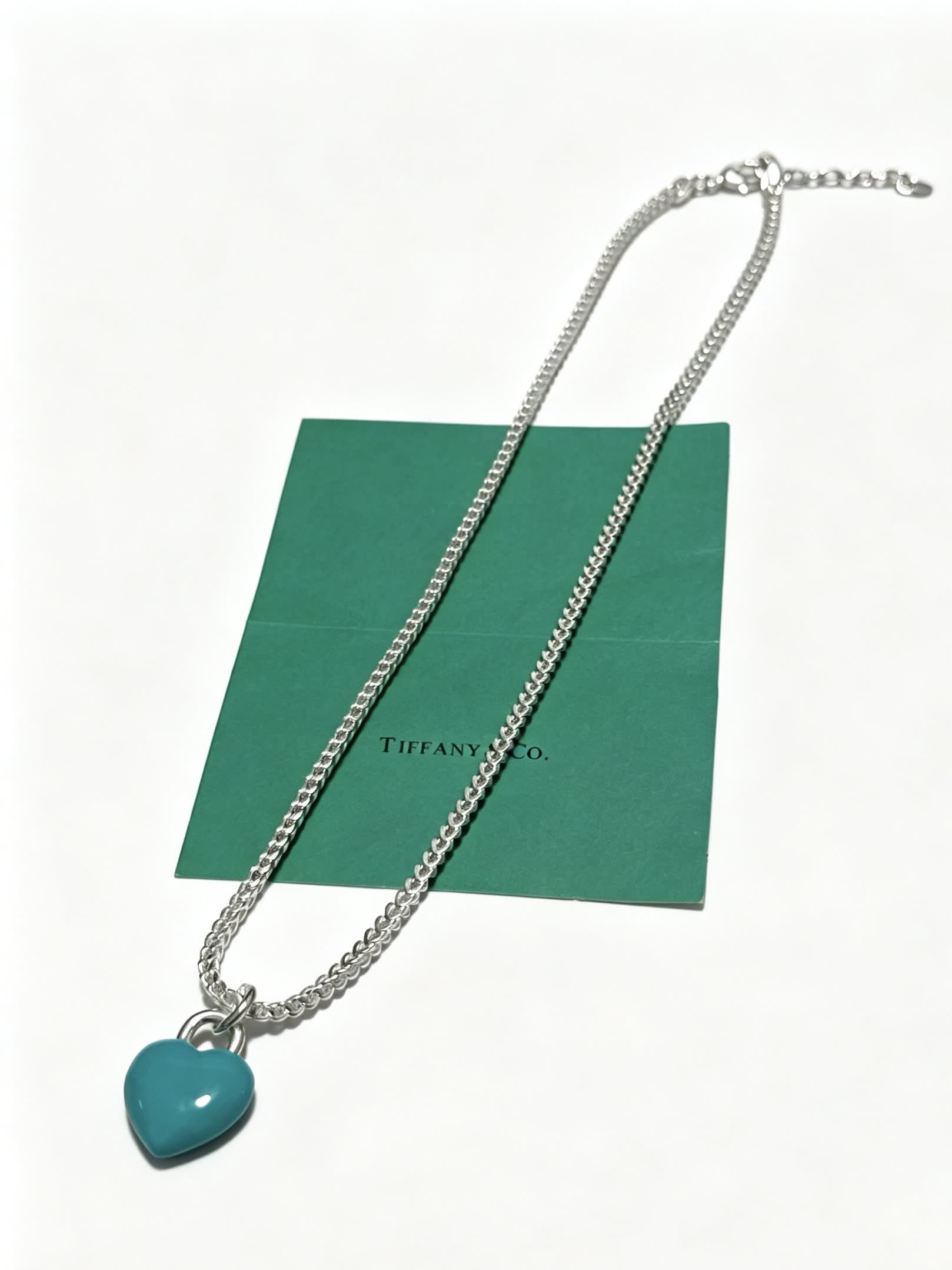 Tiffany & Co. Blue Heart Lock Necklace